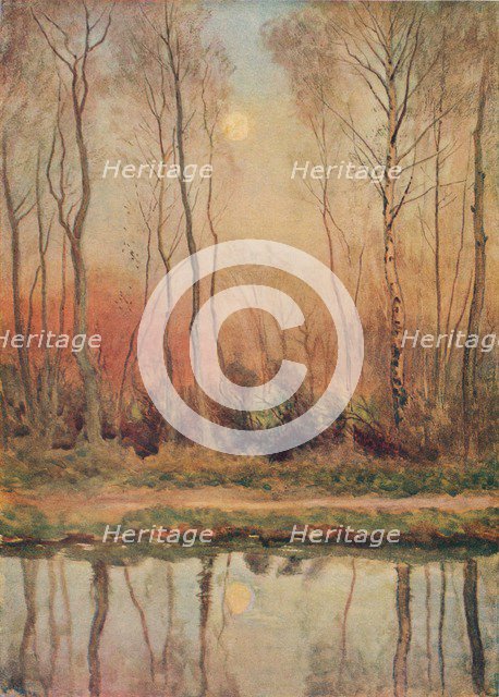 'A Surrey Canal, Evening', c1893. Artist: William Eyre Walker.