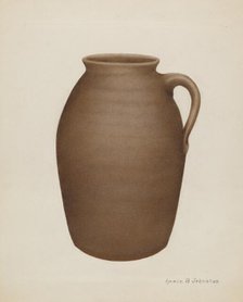 Stoneware Jar, c. 1937. Creator: Annie B Johnston.