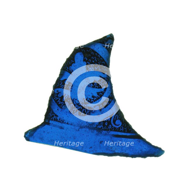 Glass Fragment, French, 12th-14th century. Creator: Unknown.