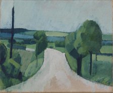 Road near Fåborg on Funen, 1920. Creator: Giersing, Harald (1881-1927).