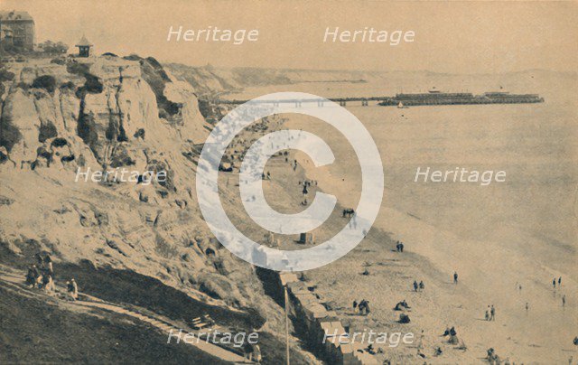 'Pier and Sands from Dudley Chine (Boscombe Pier in distance)', 1929. Artist: Unknown.