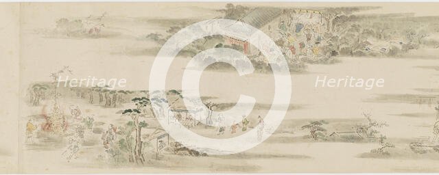 Pastimes and occupations of the twelve months, Edo period, late 17th-early 18th century. Creator: Hanabusa Itcho.