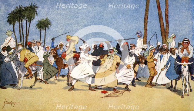 'The Battle of the Nile', 1908.  Artist: Lance Thackeray