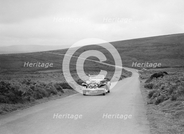 DG Silcock's Jensen V8, winner of a bronze award at the MCC Torquay Rally, July 1937. Artist: Bill Brunell.