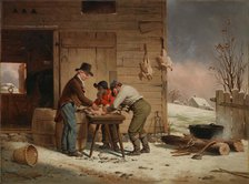 Preparing for Christmas (Plucking Turkeys), 1851. Creator: Francis William Edmonds.