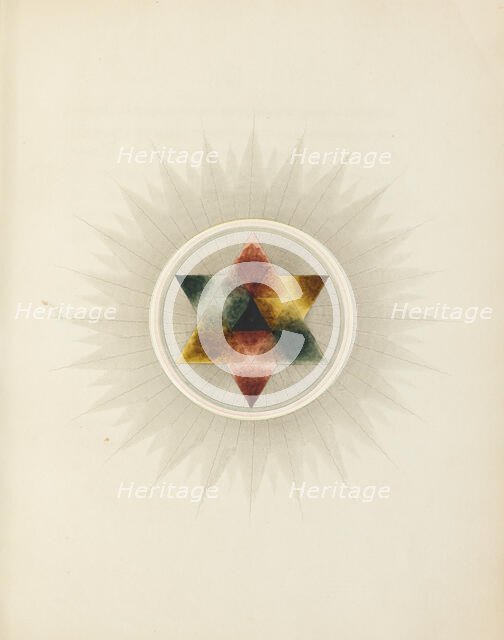 Diagram of tertiary colour harmonies, 1817.  Creator: George Field.