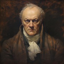 AI Image - Portrait of William Blake, 1800s, (2023). Creator: Heritage Images.