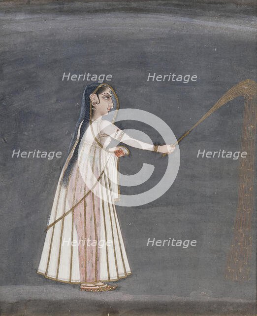 Woman Holding a Sparkler, c1760. Creator: Unknown.