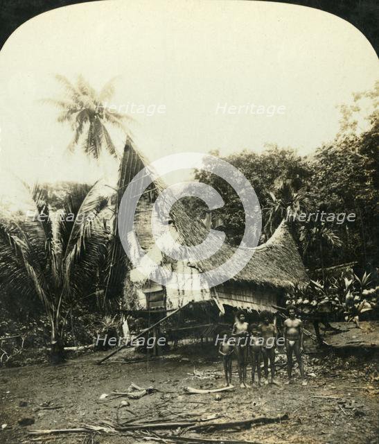'A Native Hut, Sariba, British New Guinea', c1909. Creator: George Rose.