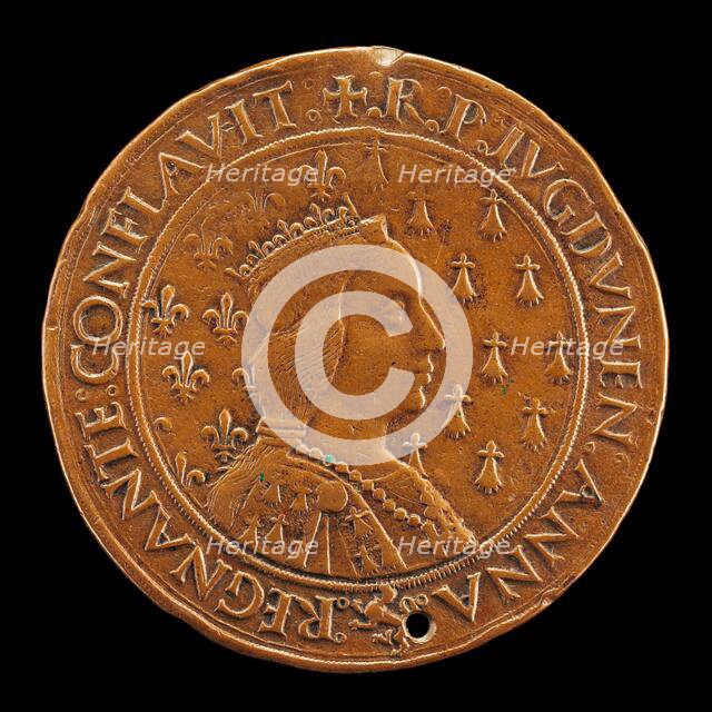 Anne of Brittany, 1477-1514, Wife of Charles VIII 1491 [reverse], 1493/1494. Creators: Louis Lepère, Nicolas de Florence, Jean Lepère.