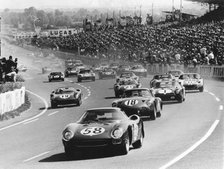 Start of the Le Mans 24 Hours, France, 1964. Artist: Unknown