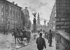 'Fleet Street, Showing Temple Bar Memorial and Child's Bank', 1891. Artist: William Luker.