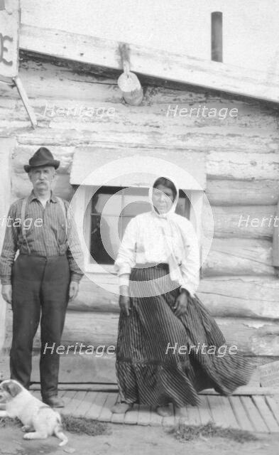Jim Haly and his squaw, between c1900 and 1916. Creator: Unknown.