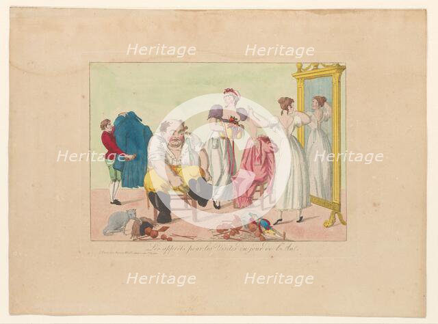 Preparation for visits on New Year's Day, c.1813-c.1815. Creators: Anon, Chez Basset.