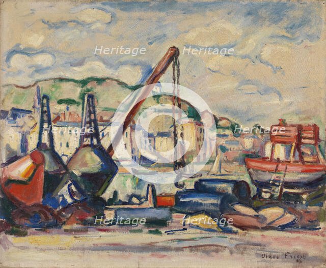 The Harbour in Honfleur, 1907. Creator: Othon Friesz.