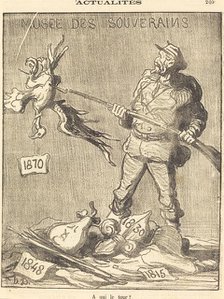 A qui le tour?, 1870. Creator: Honore Daumier.