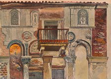 'Fondaco De Turchi, Venice', c1853. Artist: John Ruskin.