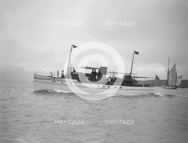 The steam yacht 'California' under way. Creator: Kirk & Sons of Cowes.
