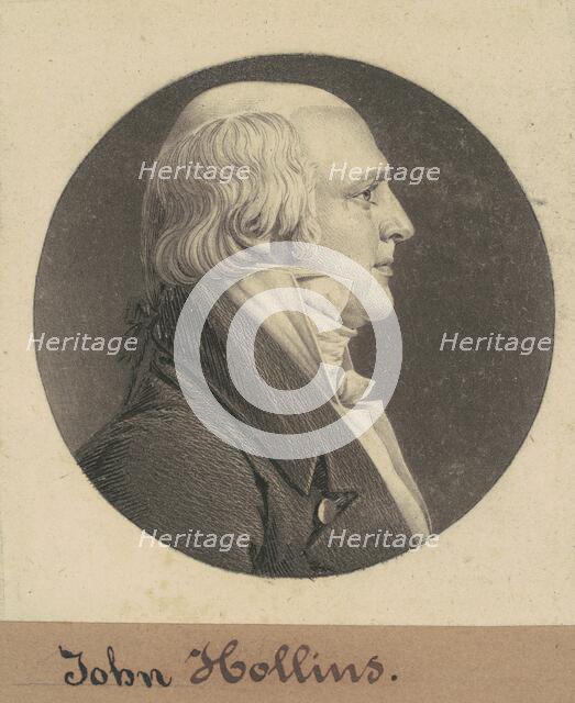 John Hollins, 1804. Creator: Charles Balthazar Julien Févret de Saint-Mémin.