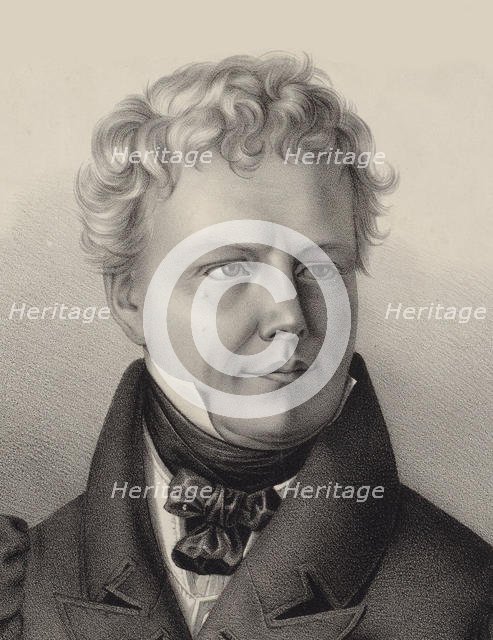 Portrait of the Composer Xaver Schnyder von Wartensee (1786-1868) , 1832. Creator: Anonymous.