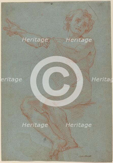 A Seated Man Holding a Tablet. Creator: Carlo Maratti.