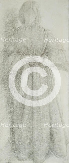 Elizabeth Siddal (Mrs. Dante Gabriel Rossetti), c. 1854. Creator: Dante Gabriel Rossetti.
