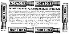 Advertisement for Norton’s Camomile Pills, 1890. Creator: Unknown.