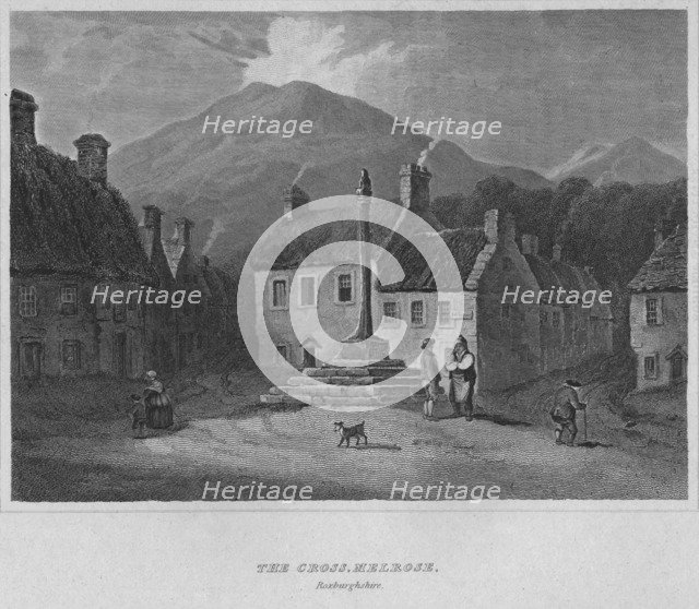 'The Cross, Melrose, Roxburghshire', 1814. Artist: John Greig.