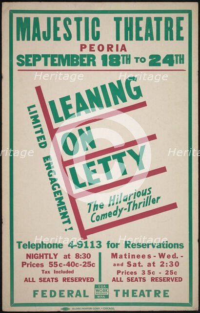 Leaning on Letty, Peoria, IL, [193-]. Creator: Unknown.