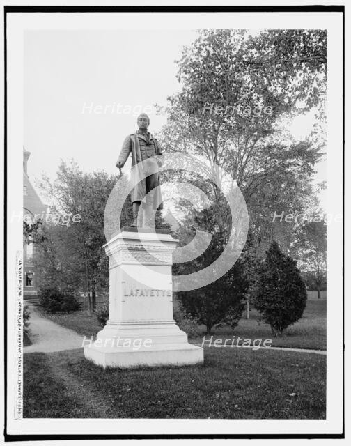 Lafayette statue, University of Vermont, Burlington, Vt., between 1900 and 1906. Creator: Unknown.