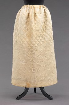 Wedding petticoat, American, fourth quarter 18th century. Creator: Unknown.