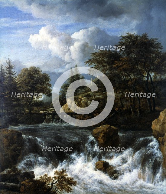 'A Waterfall in a Rocky Landscape', 1660-70. Artist: Jacob van Ruisdael