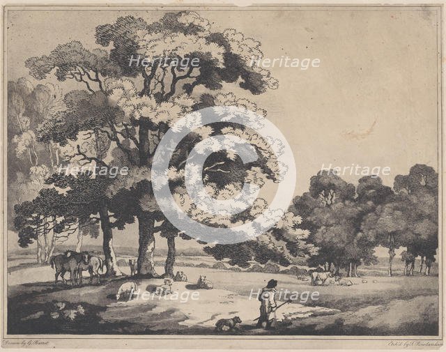 A Park Landscape, 1783-89., 1783-89. Creator: Thomas Rowlandson.