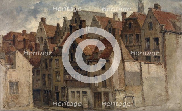 Old Houses, c1870s. Creator: Hendrik Frans Schaefels.