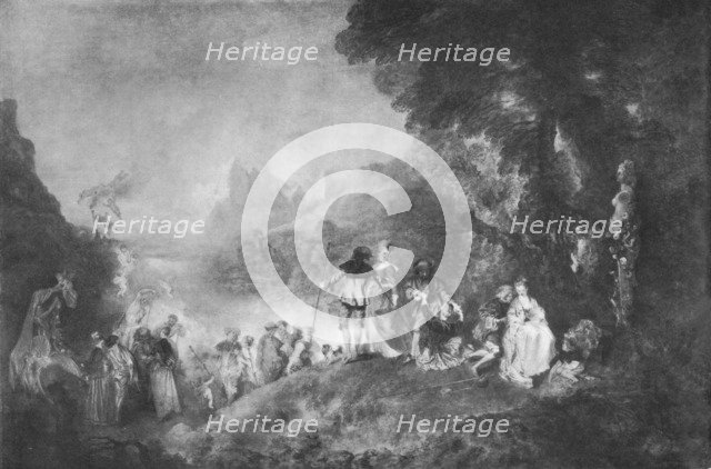 'The Embarkation for the Island of Cytherea', 1717, (1912). Artist: Jean-Antoine Watteau.