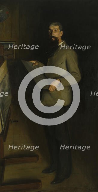 Portrait of Henri Guerard, 1889. Creator: Jacques Emile Blanche.