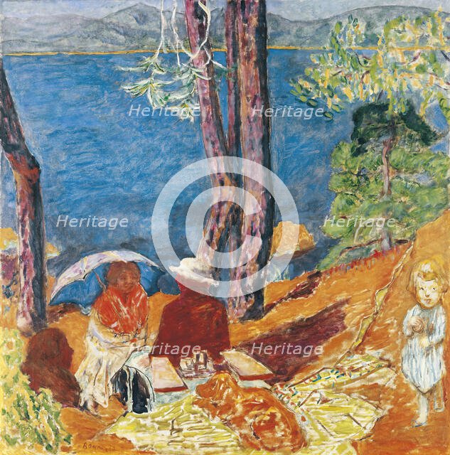 Bord de mer, sous les pins , 1921. Creator: Bonnard, Pierre (1867-1947).