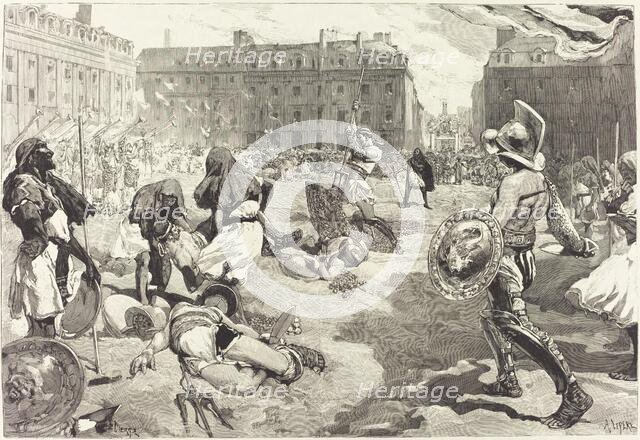 Les Fêtes de Rennes. La grande Cavalcade Romaine, 1883/1890. Creator: Daniel Urrabieta Vierge.