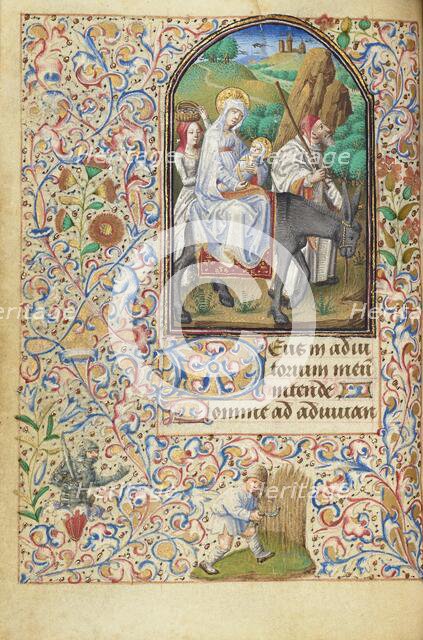 The Flight into Egypt; Hours of Simon de Varie, 1455. Creator: Master of Jean Rolin II.