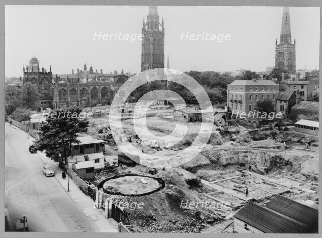 Coventry Cathedral, Priory Street, Coventry, 31/05/1955. Creator: John Laing plc.