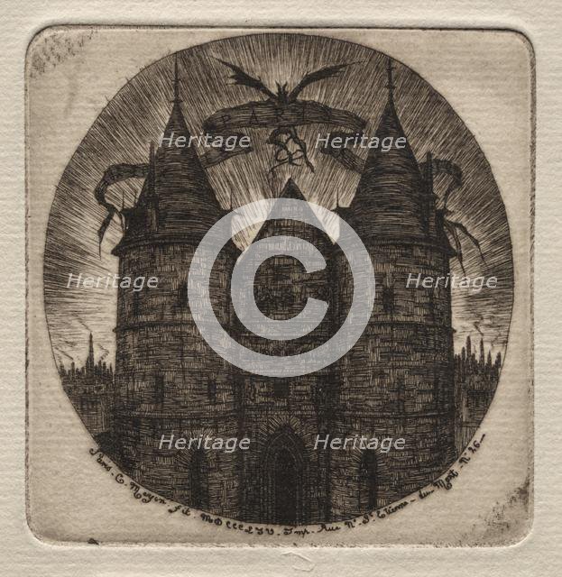 Etchings of Paris: Old Gate of the Palace of Justice, 1854. Creator: Charles Meryon (French, 1821-1868).