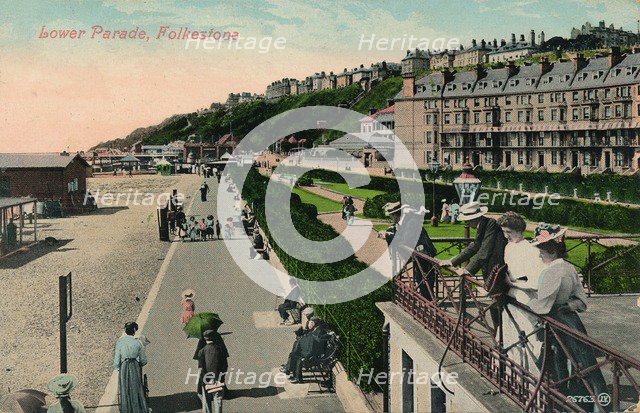 'Lower Parade, Folkestone', late 19th-early 20th century. Artist: Unknown.
