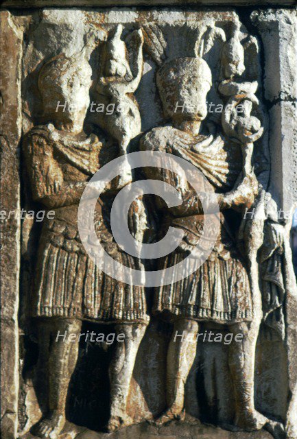 Standard Bearers, Arch of Constantine, relief detail, early 2nd century Artist: Unknown.