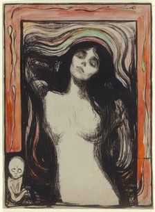 Madonna, 1895/96. Creator: Edvard Munch.