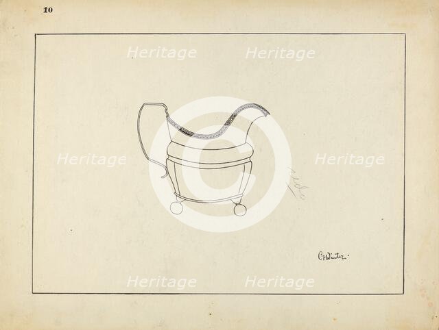 Study of Cream Pitcher, 1935/1942. Creator: Charlotte Winter.