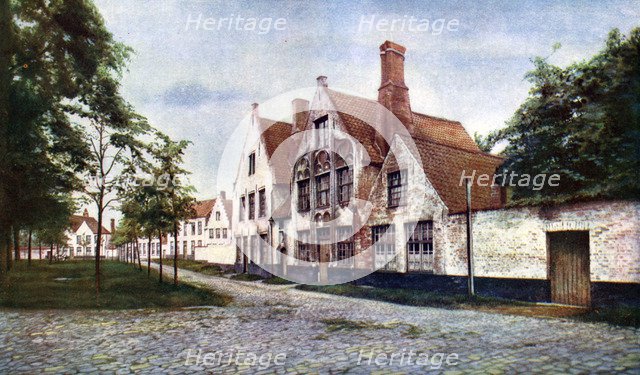 Beguinage of the Vineyard, Bruges, Belgium, c1924.Artist: WH Smith