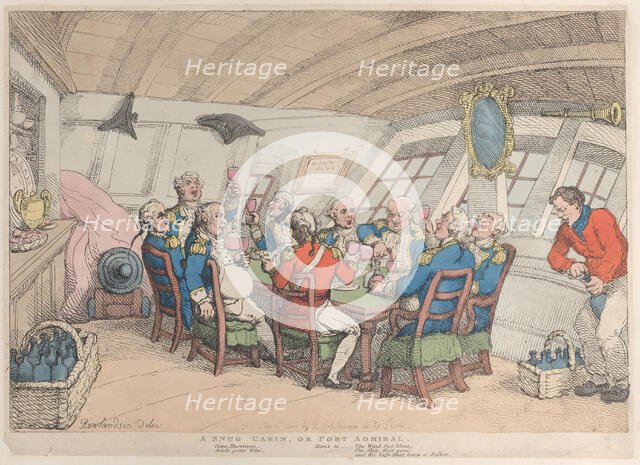 A Snug Cabin, or Port Admiral, June 21, 1808., June 21, 1808. Creator: Thomas Rowlandson.