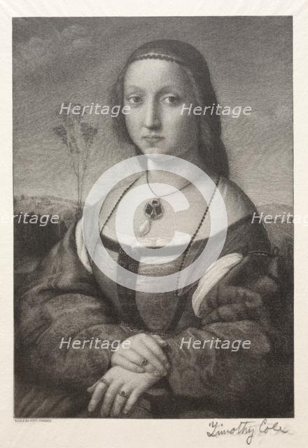 Old Italian Masters: Maddalena Doni, 1888-1892. Creator: Timothy Cole (American, 1852-1931).