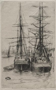 The Two Ships. Creator: James McNeill Whistler (American, 1834-1903).