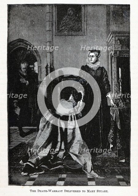 The Death Warrant Delivered To Mary Stuart, 1882. Artist: Anonymous  